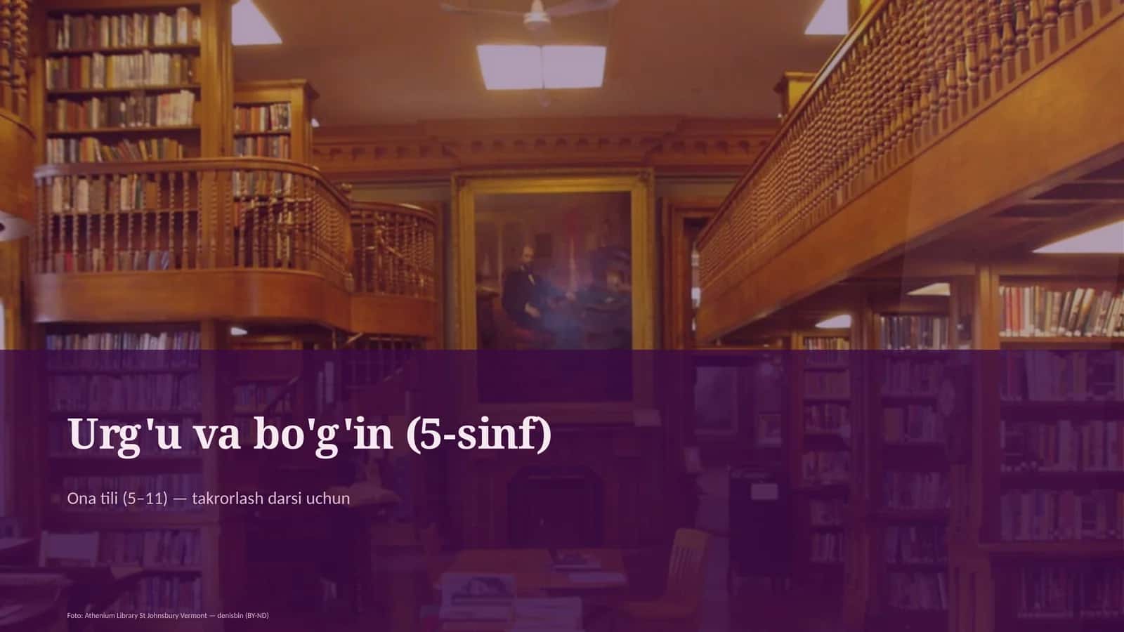 Urg'u va bo'g'in (5-sinf)