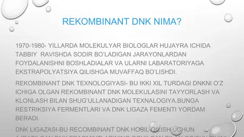 Rekombinant DNK (DNA)