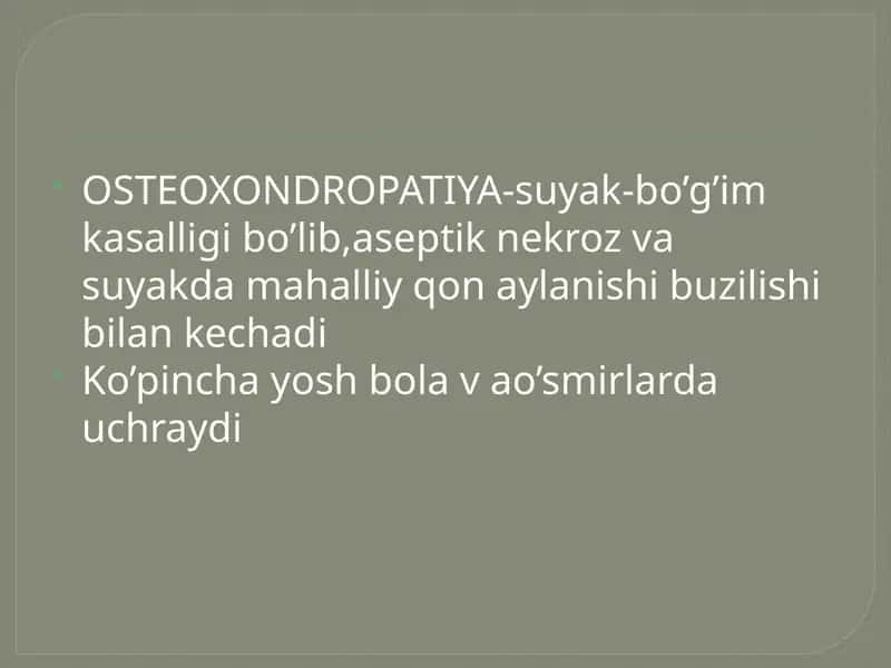 OSTEOXONDROPATIYA