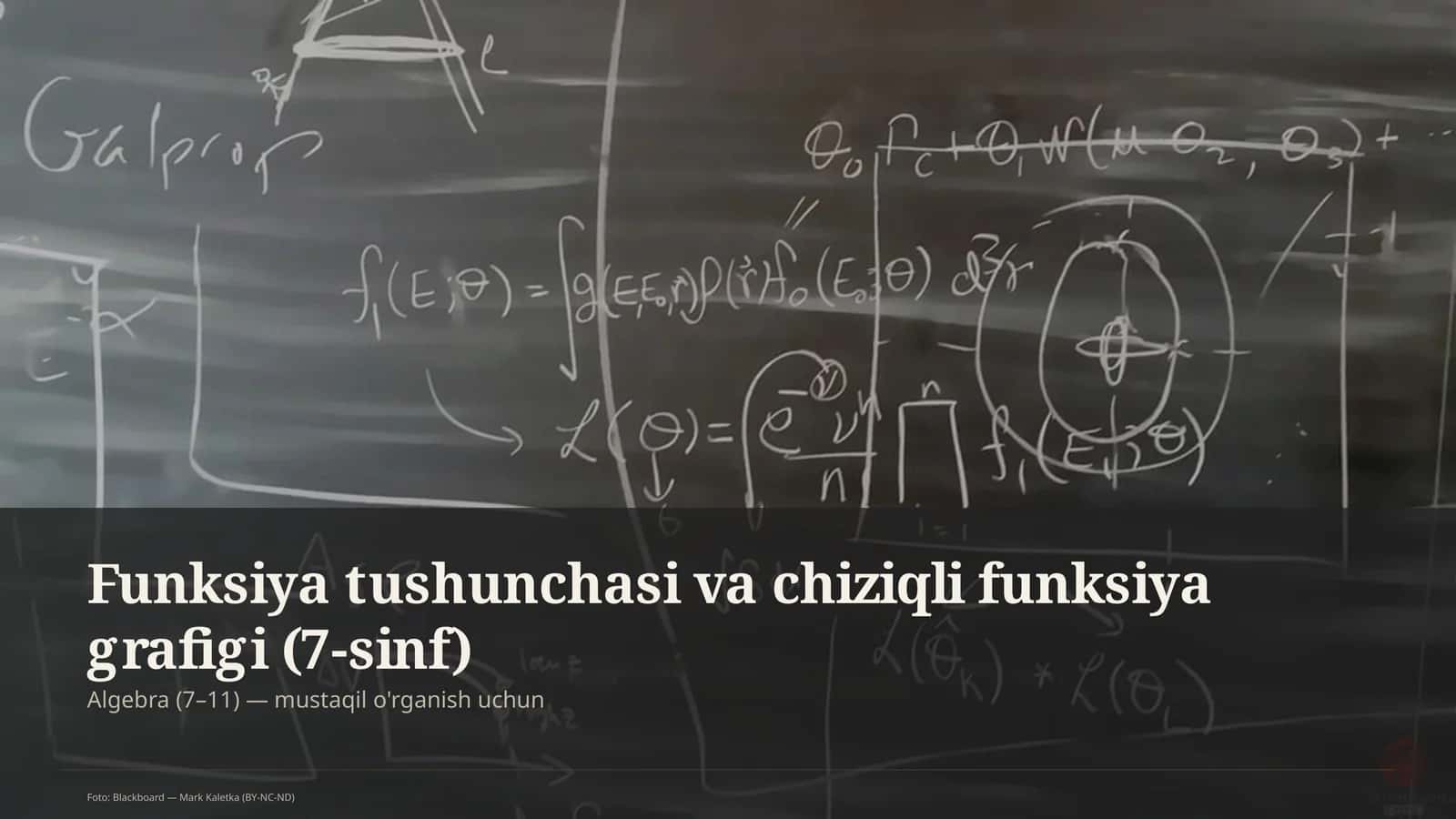 Funksiya tushunchasi va chiziqli funksiya grafigi (7-sinf)