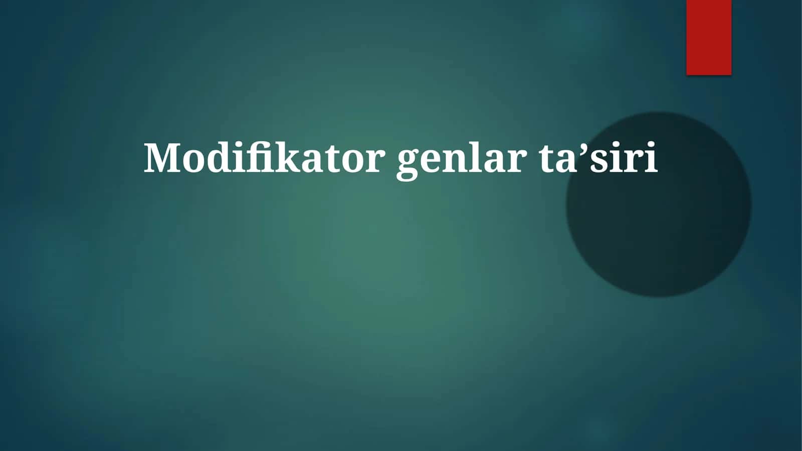 Modifikatorgenlartaʼsiri