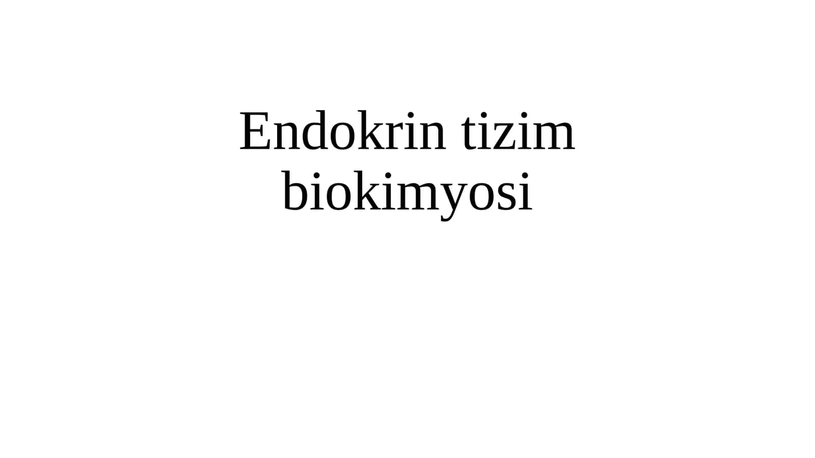 Endokrintizim bio kimyosi