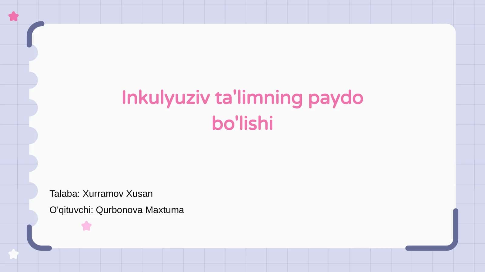 Inkulyuziv ta'limning paydo bo'lishi