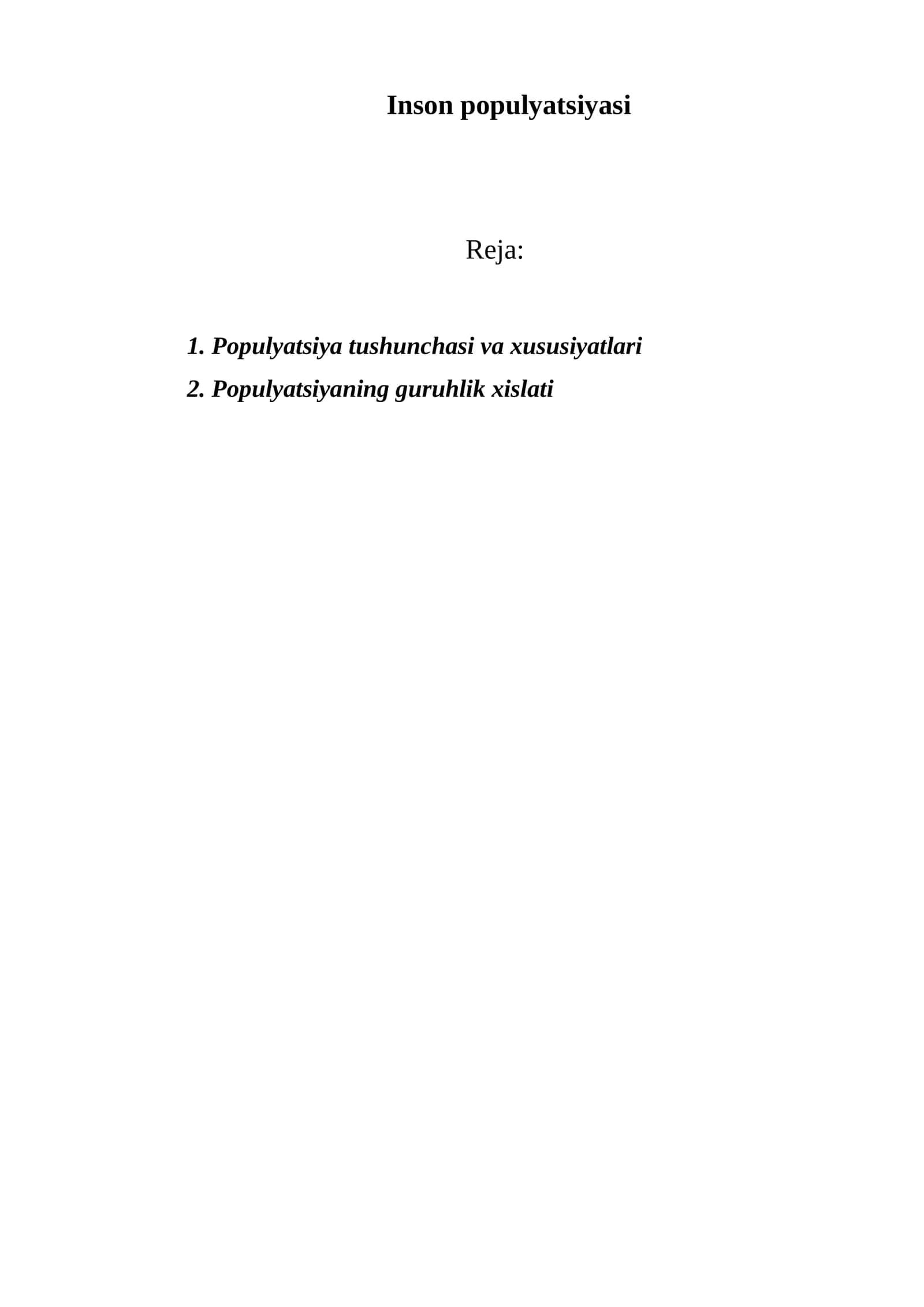 Inson populyatsiyasi