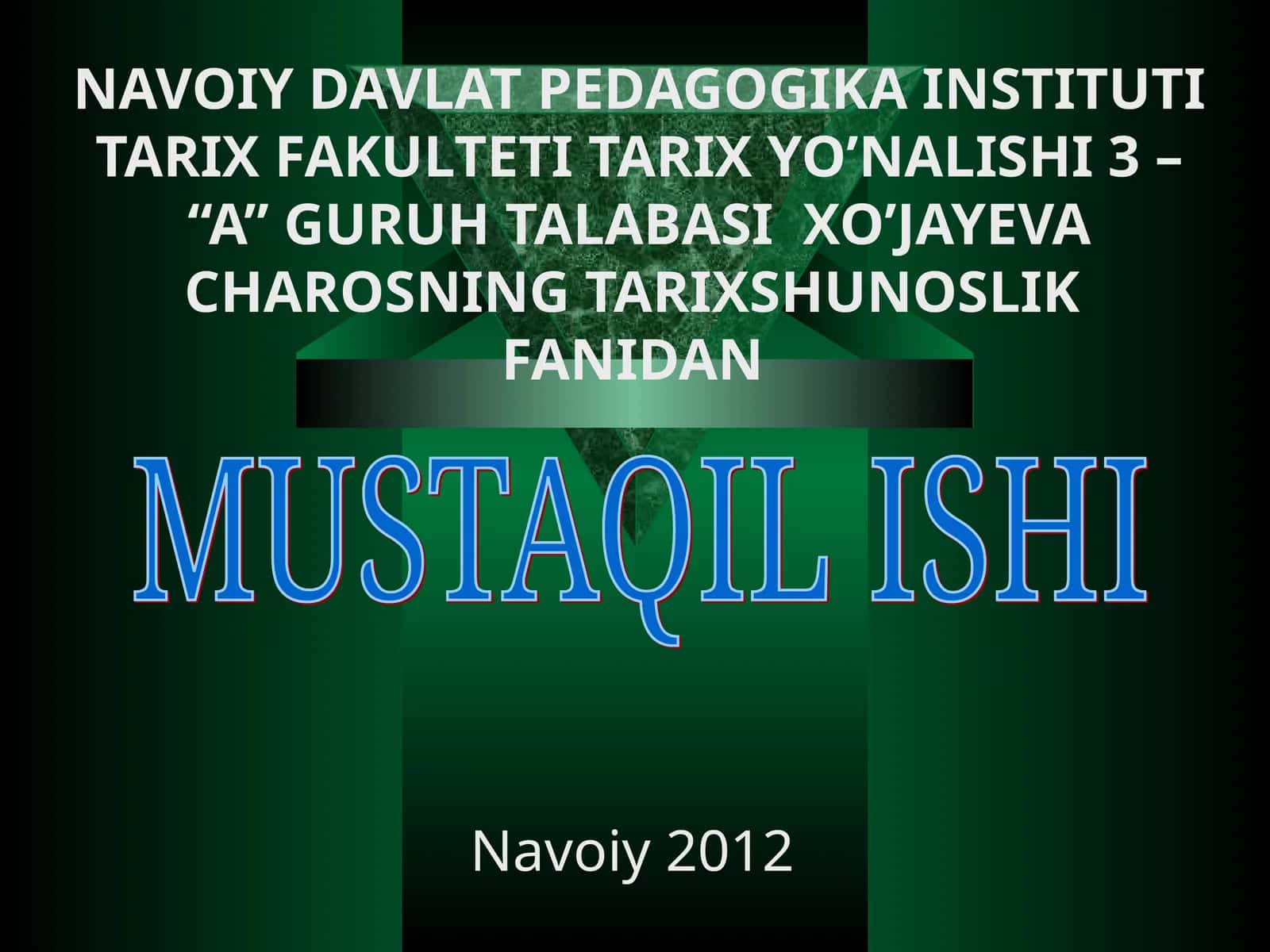 XVII-XIX ASRO’RTA OSIYO TARIXSHUNOSLIGI