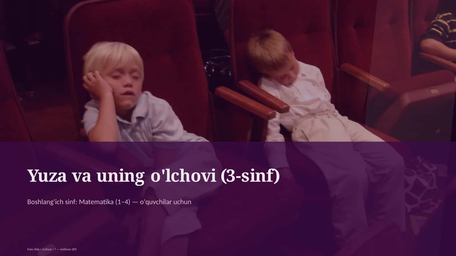 Yuza va uning o'lchovi (3-sinf)
