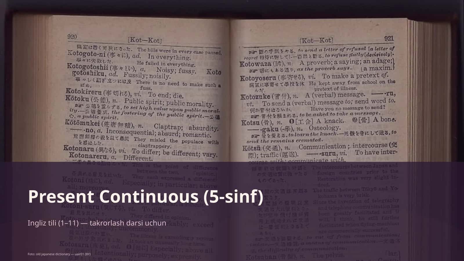 Present Continuous (5-sinf)