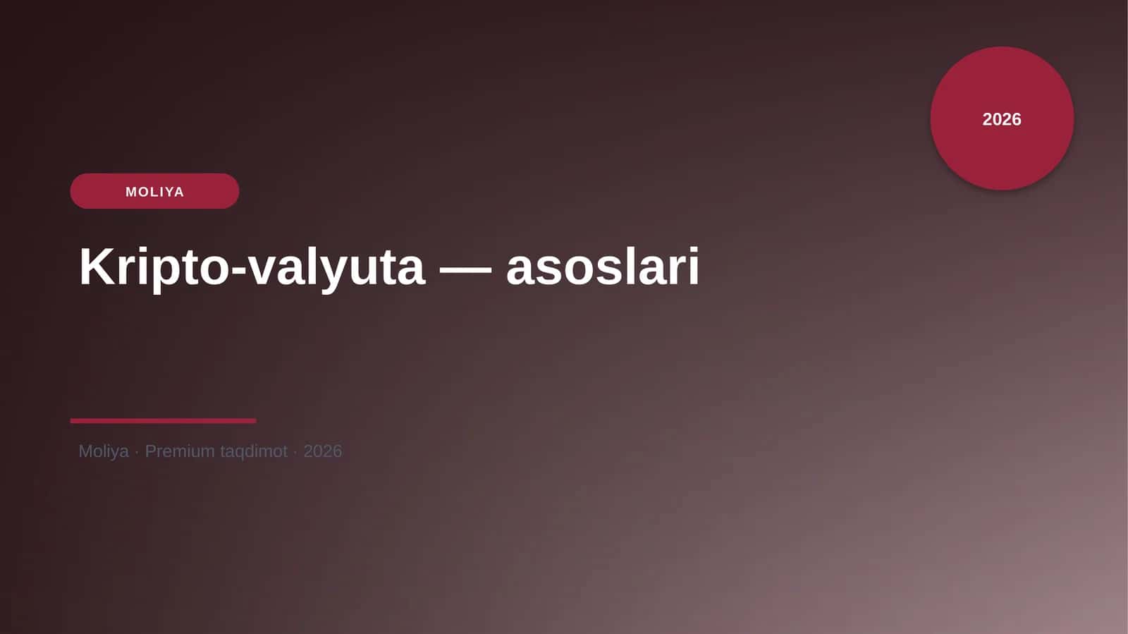 Kripto-valyuta — asoslari