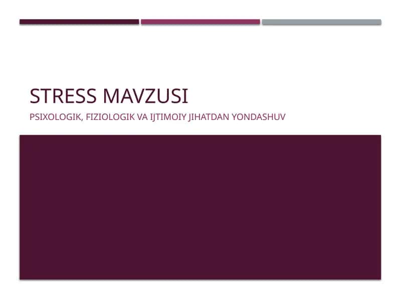 Stress mavzusi