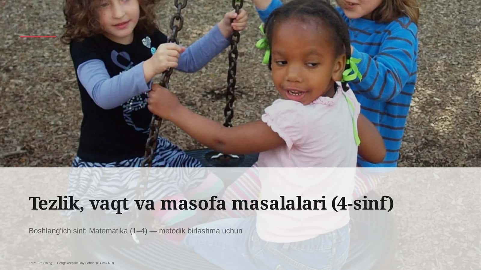 Tezlik, vaqt va masofa masalalari (4-sinf)