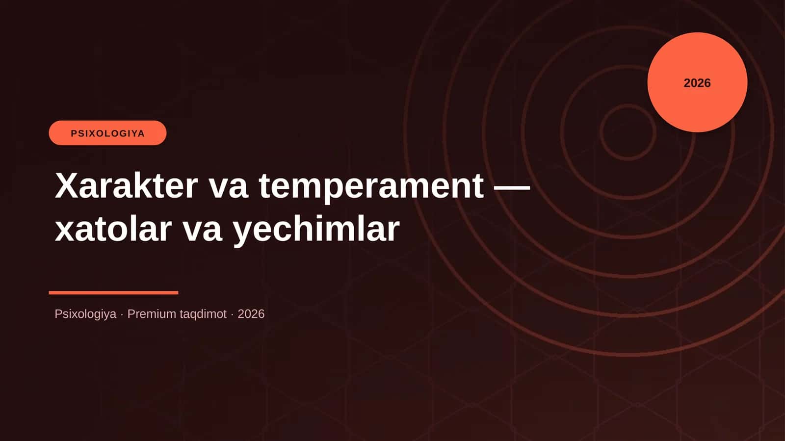 Xarakter va temperament — xatolar va yechimlar