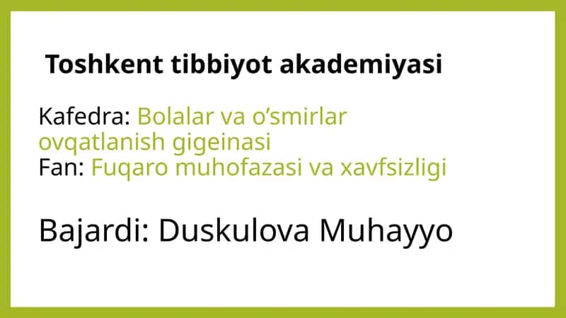 DOZIMETRIYA METODLARI. DOZIMETRIK ASBOBLAR TASNIFI.