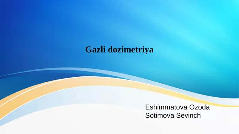 Gazli dozimetrlar