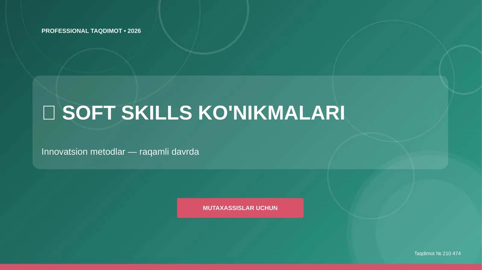 SOFT SKILLS KO'NIKMALARI