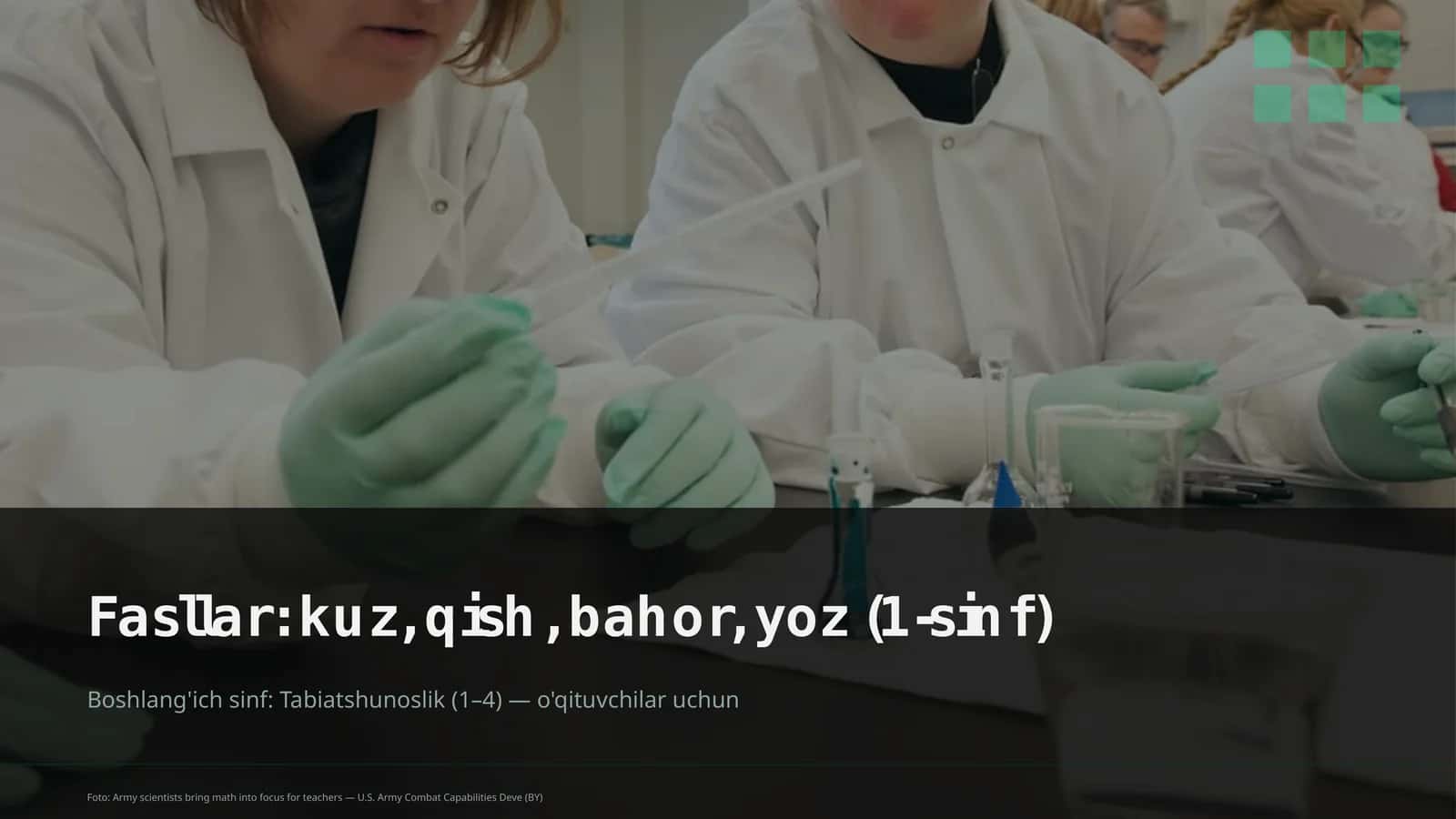 Tabiatshunoslik boshlang'ich sinf