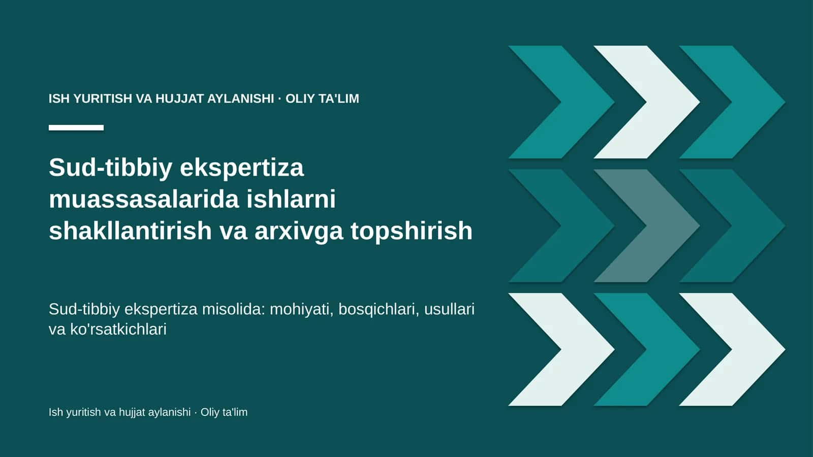 sud tibbiy ekspertiza muassasalarida ishlarni shakllantirish va arxivga topshirish 7221