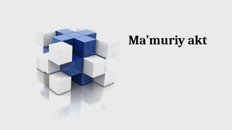 Ma’muriy akt