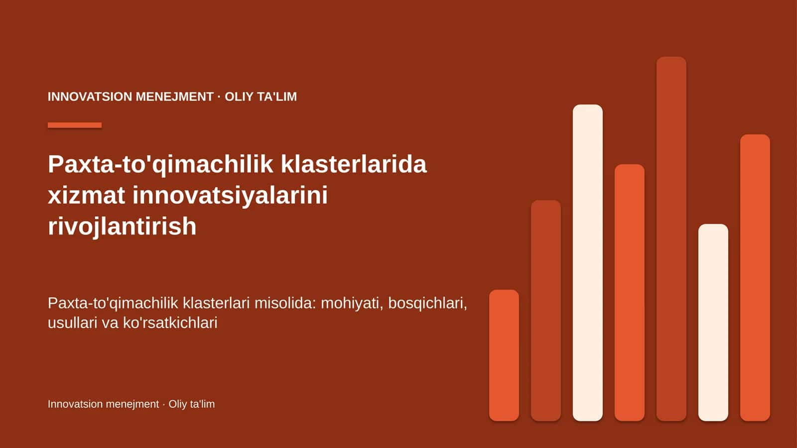 paxta to'qimachilik klasterlarida xizmat innovatsiyalarini rivojlantirish 9487