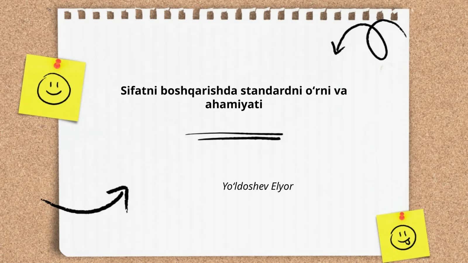 Standartizatsiyaning maqsadi va mavqei