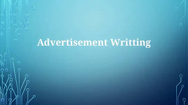 Advertisement Writing