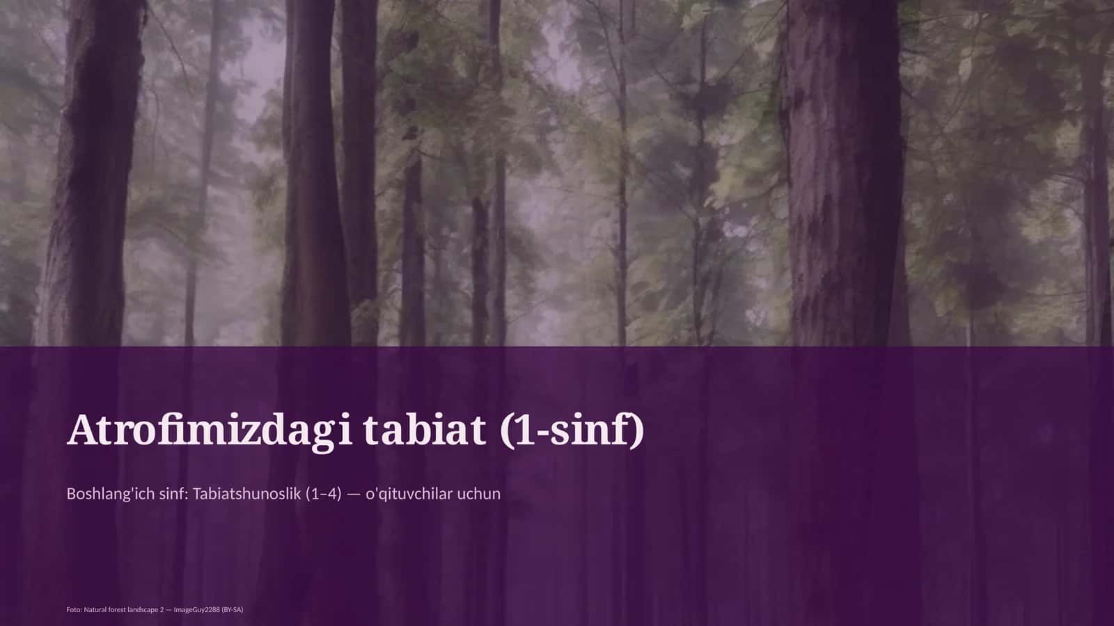 Atrofimizdagi tabiat (1-sinf)