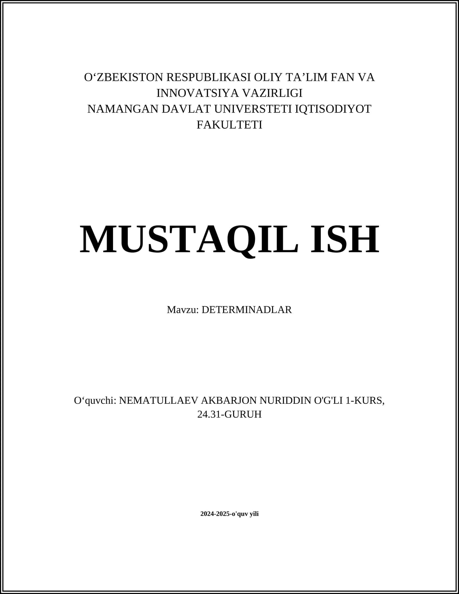 DETERMINADLAR