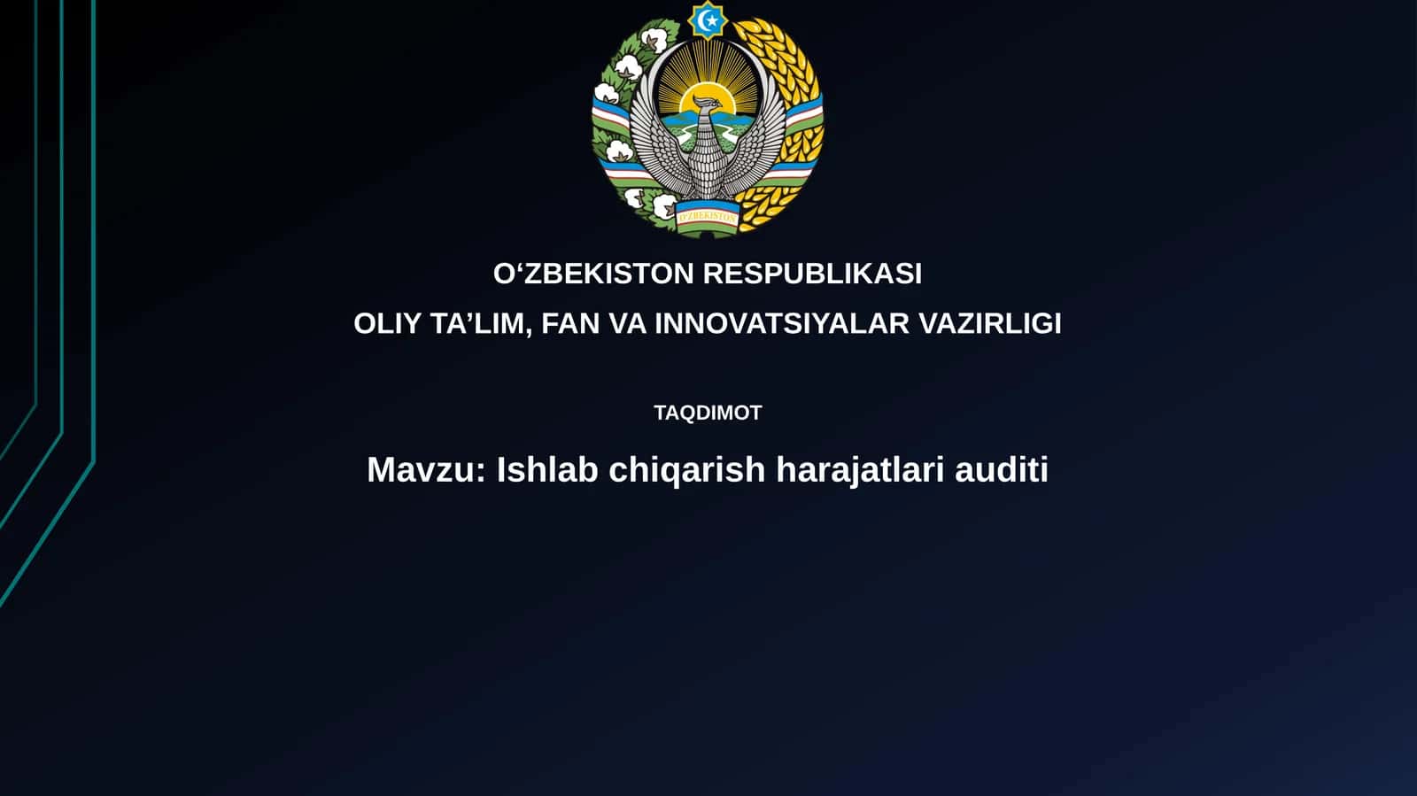 Ishlabchiqarish harajatlari auditi