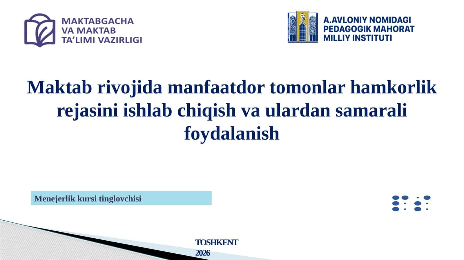 Menejerlik kursi tinglovchisi
