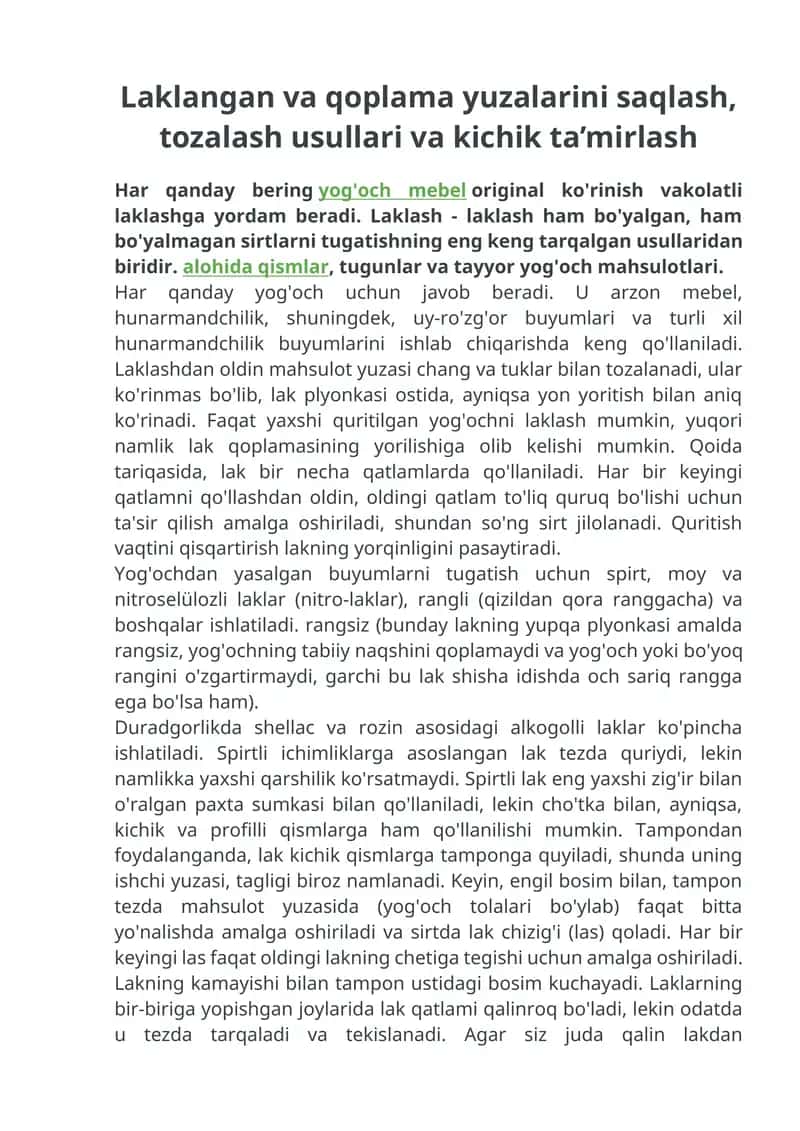 Laklash usullari