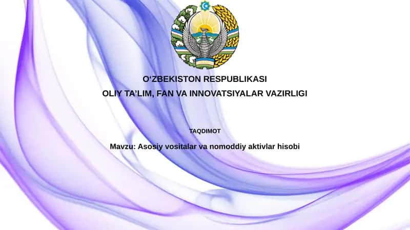 Asosiy vositalar hisobi
