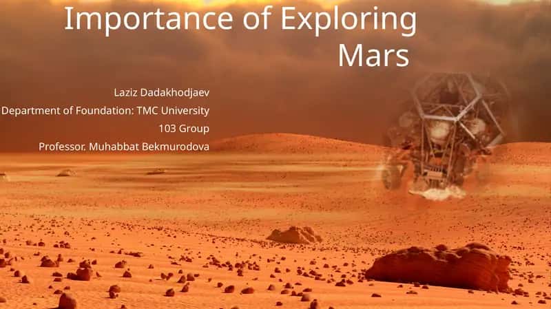 Importance of Exploring Mars