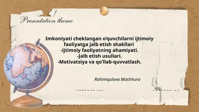 Imkoniyati cheklangan o’quvchilarni ijtimoiy faoliyatga jalb etish shakllari