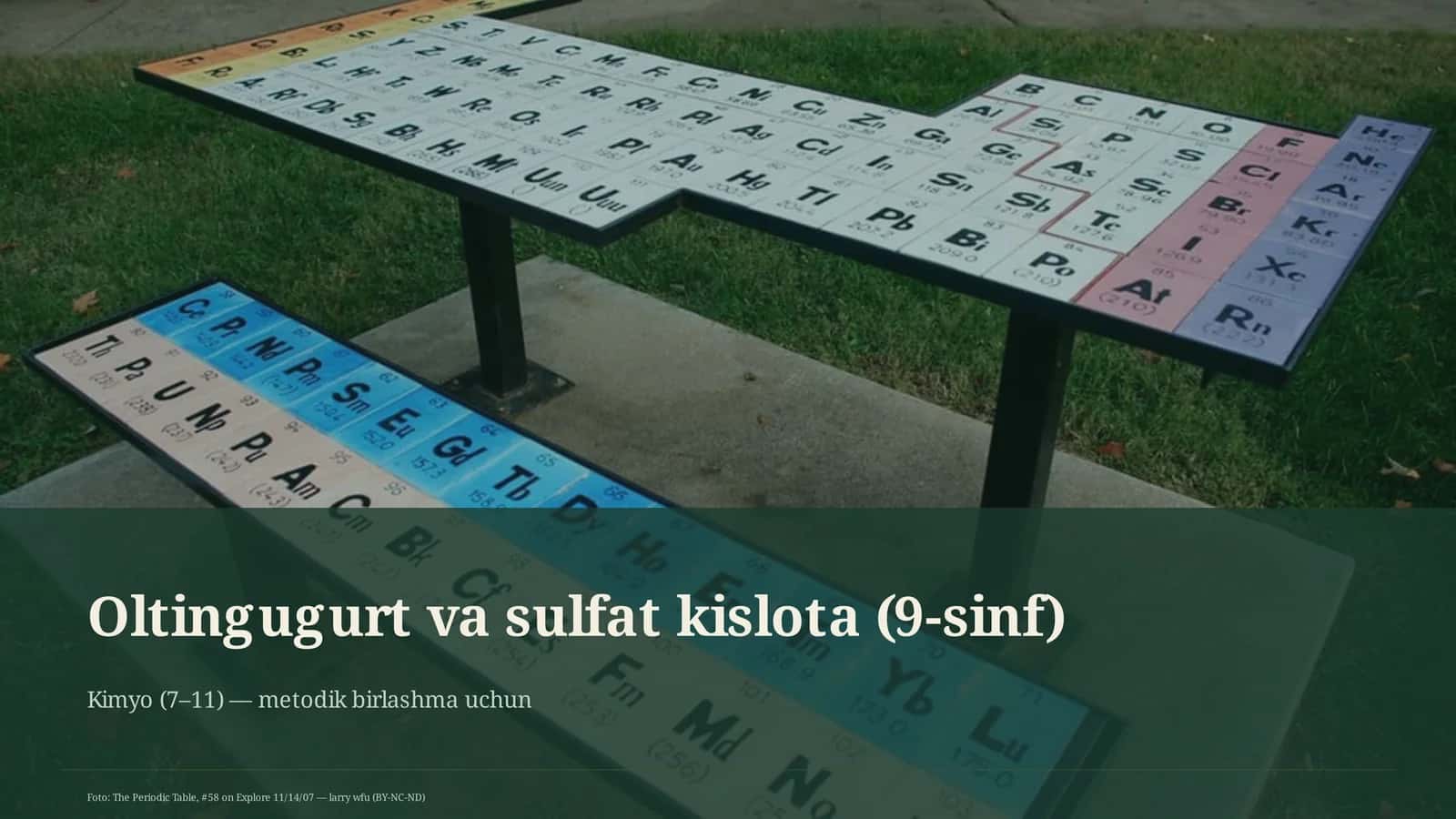 Oltingugurt va sulfat kislota (9-sinf)