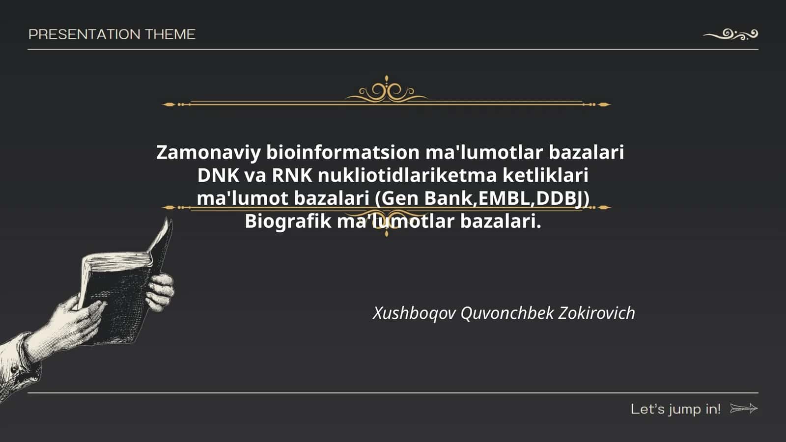 Zamonaviy bioinformatsion ma'lumotlar bazalari