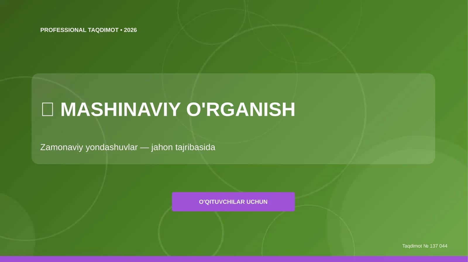 Mashinaviy o'rganish