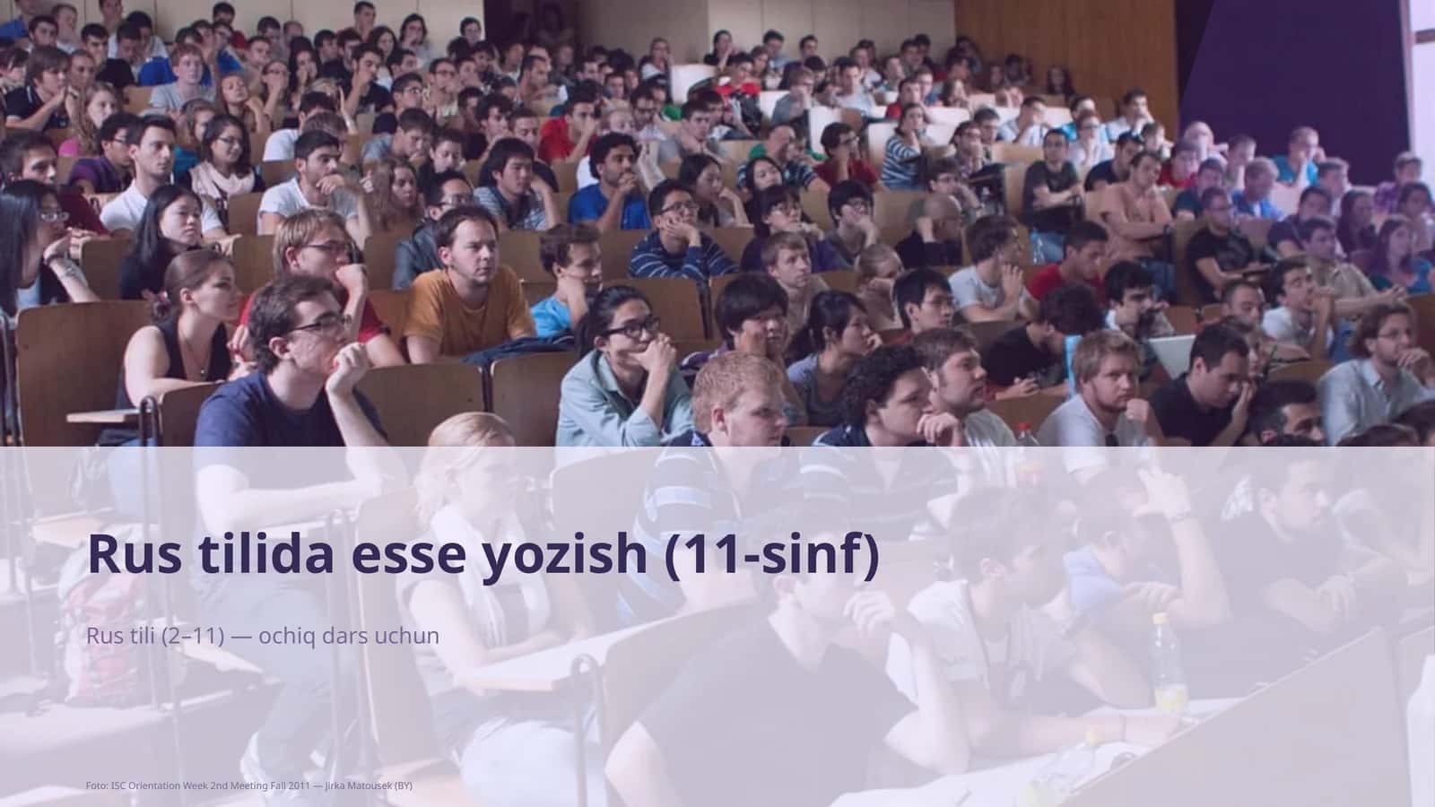 Rus tilida esse yozish (11-sinf)