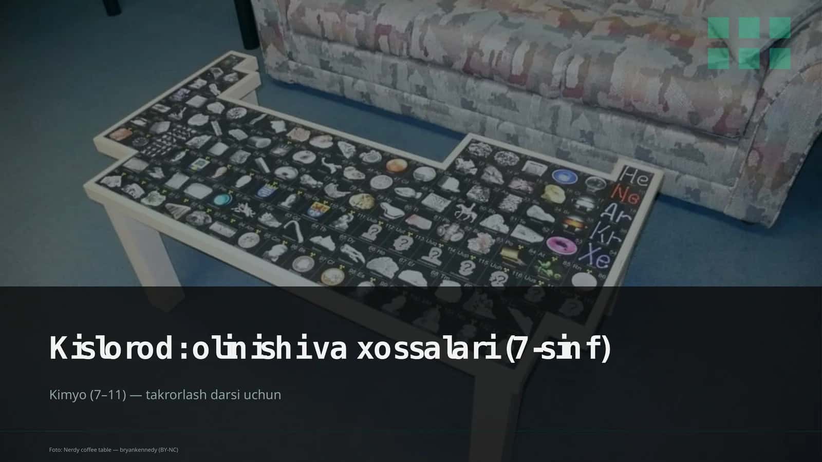 Kislorod: olinishi va xossalari (7-sinf)