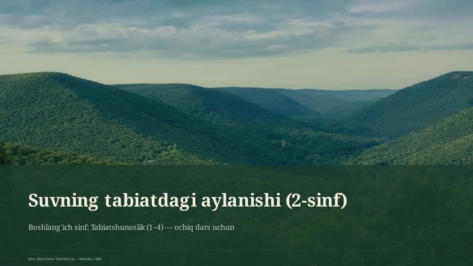Suvning tabiatdagi aylanishi (2-sinf)