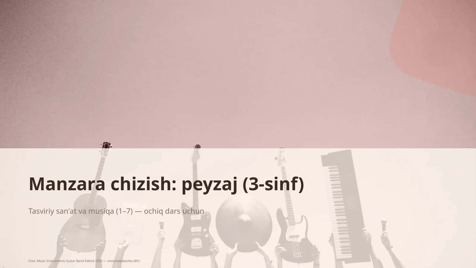 Manzara chizish: peyzaj (3-sinf)