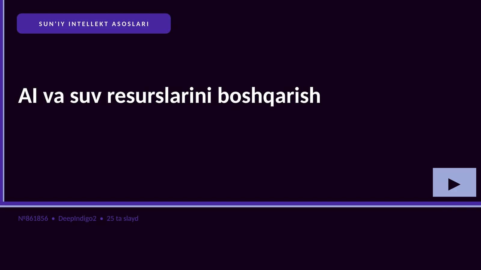 SUN'IY INTELLEKT ASOSLARI