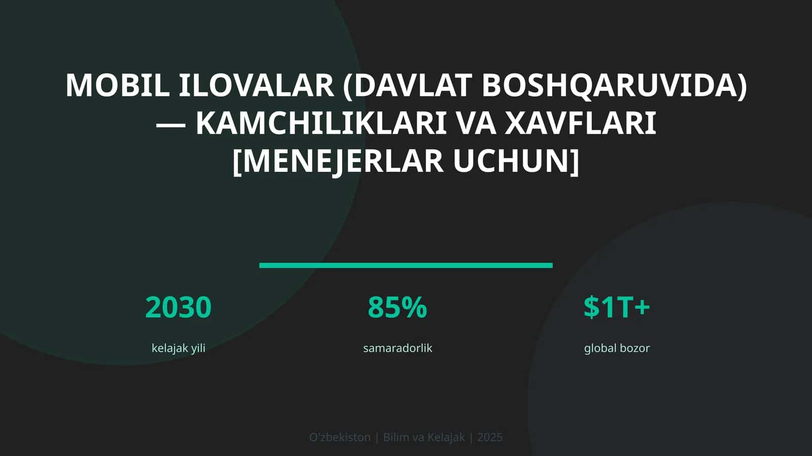Mobil ilovalar (davlat boshqaruvida) — kamchiliklari va xavflari [menejerlar uchun]