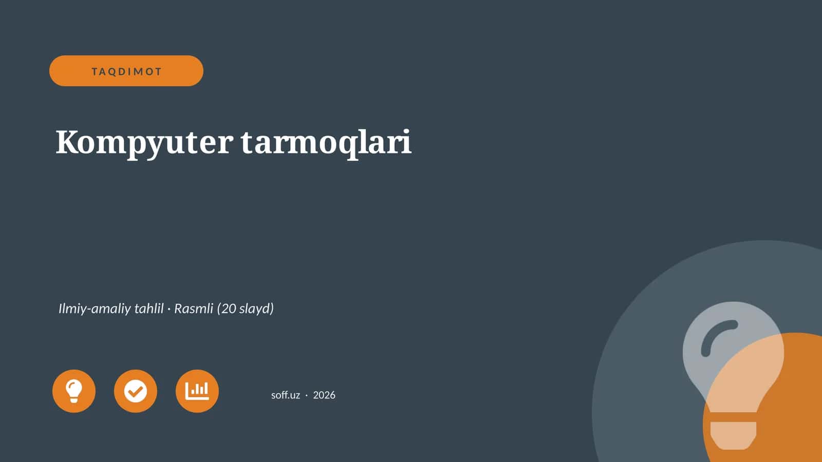 Kompyuter tarmoqlari Ilmiy-amaliy tahlil