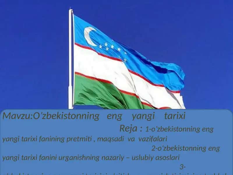 O’zbekistonning eng yangi tarixi