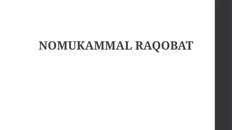 NOMUKAMMAL RAQOBAT