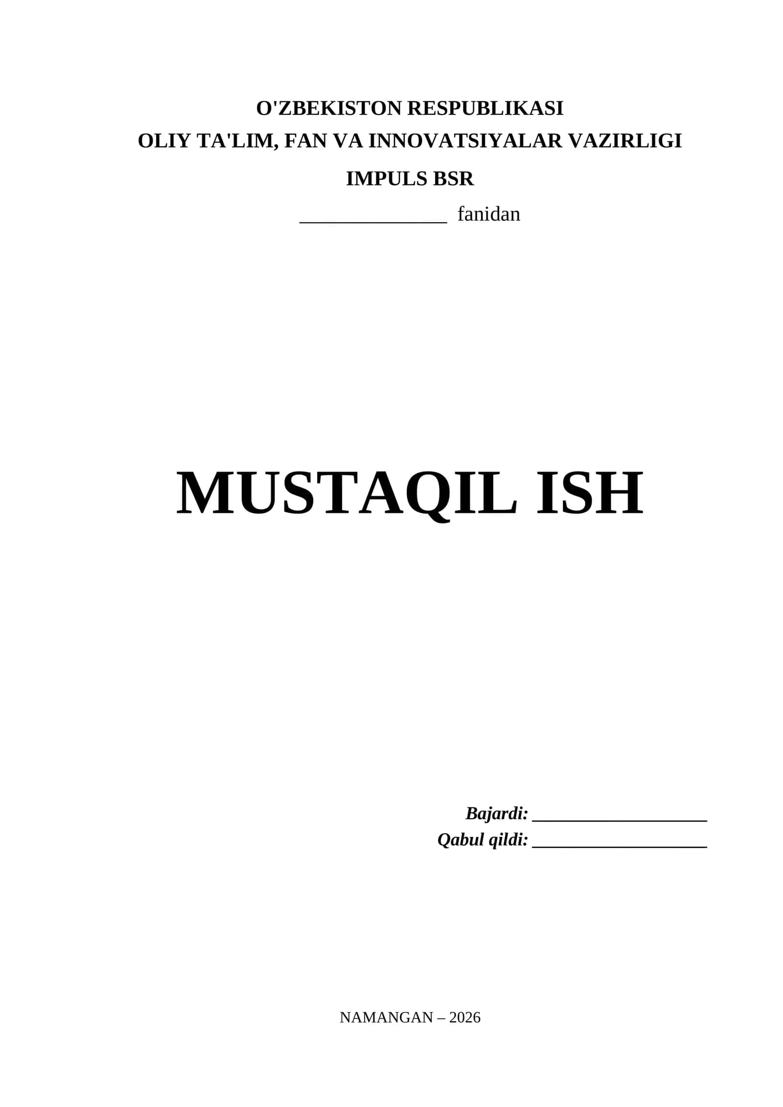 Impuls Bsr Mustaqil Ish Titul Varaq (.docx)