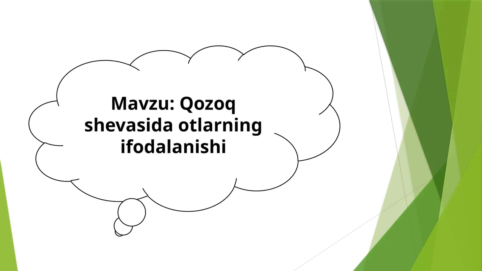 Qozoq shevasida otlarning ifodalanishi