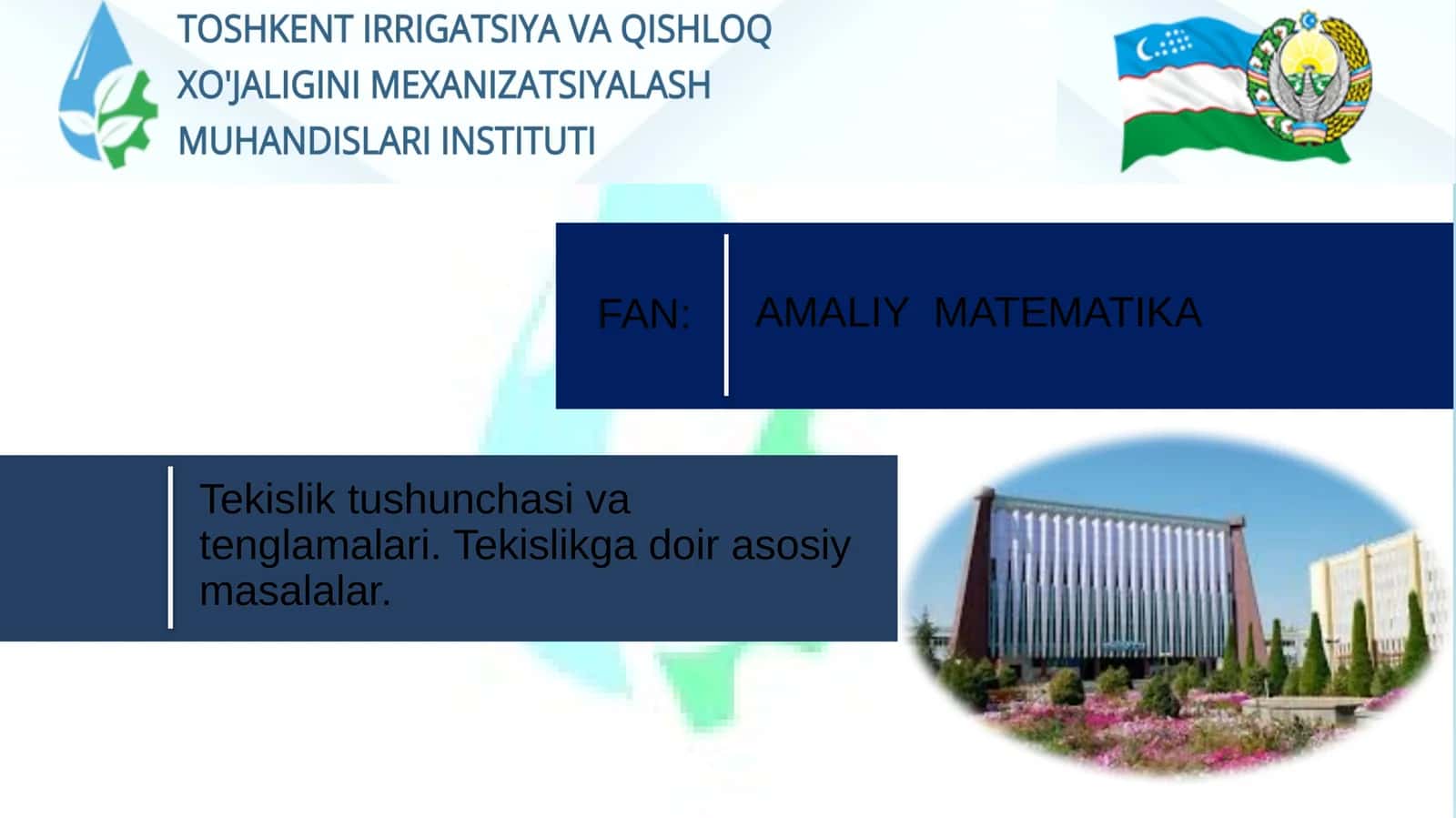 Tekislik tushunchasi va tenglamalari