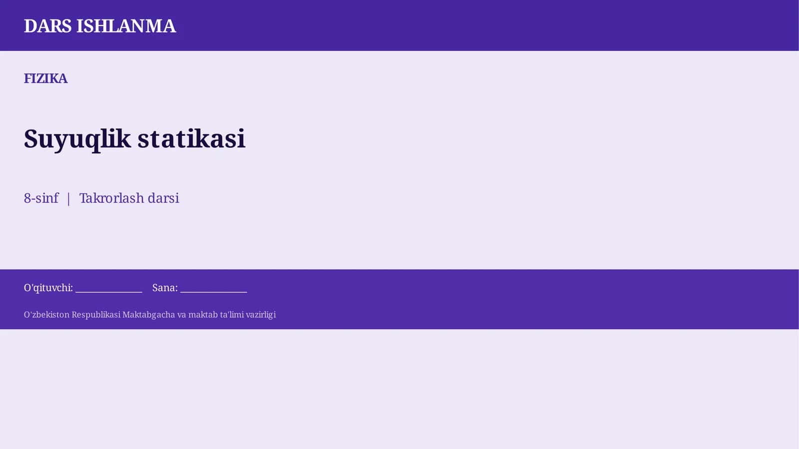 Suyuqlik statikasi