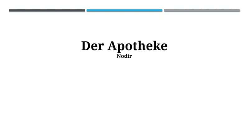 Der Apotheke