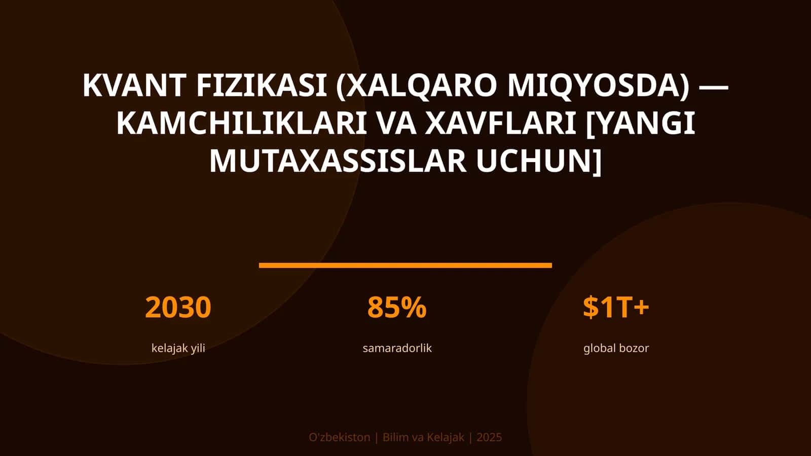 Kvant fizikasi (xalqaro miqyosda) — kamchiliklari va xavflari [yangi mutaxassislar uchun]
